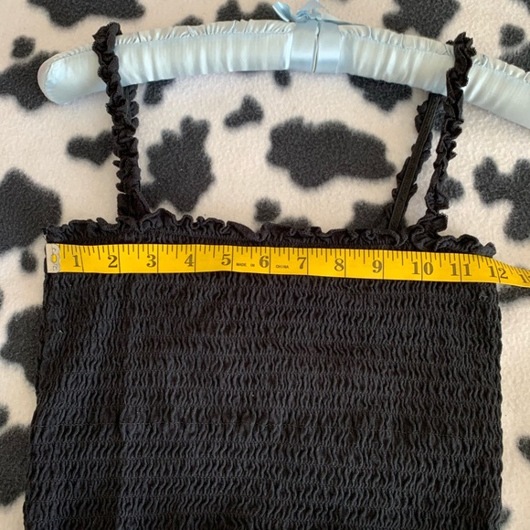 Black elastic summer top - Picture 3 of 5